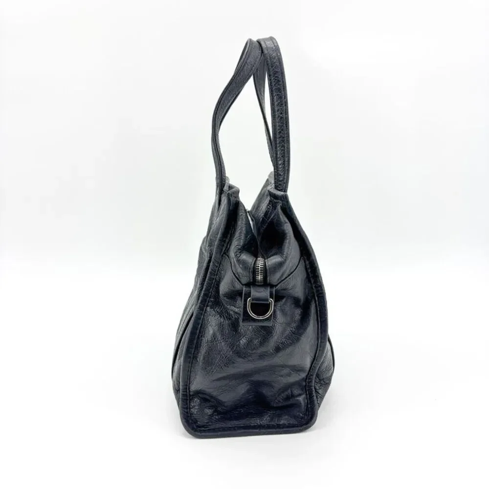 Balenciaga Papier A4 Zip Around Tote Bag Black